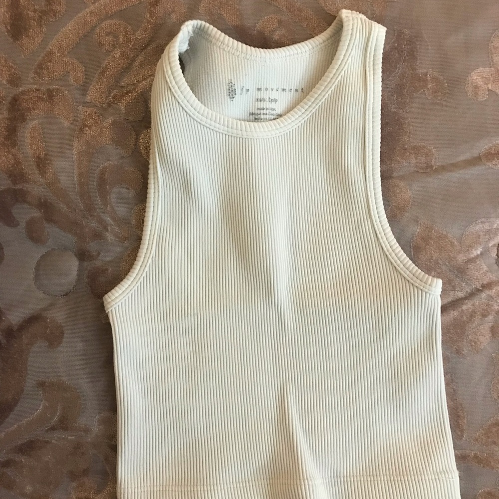 Compression crop top thick workout tank